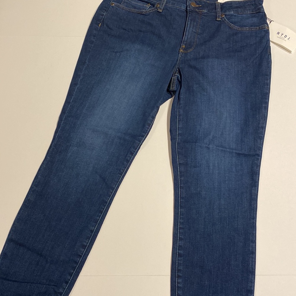 NYDJ SZ 8 Medium Wash Skinny Denim Blue Jeans New D31 - Picture 4 of 16